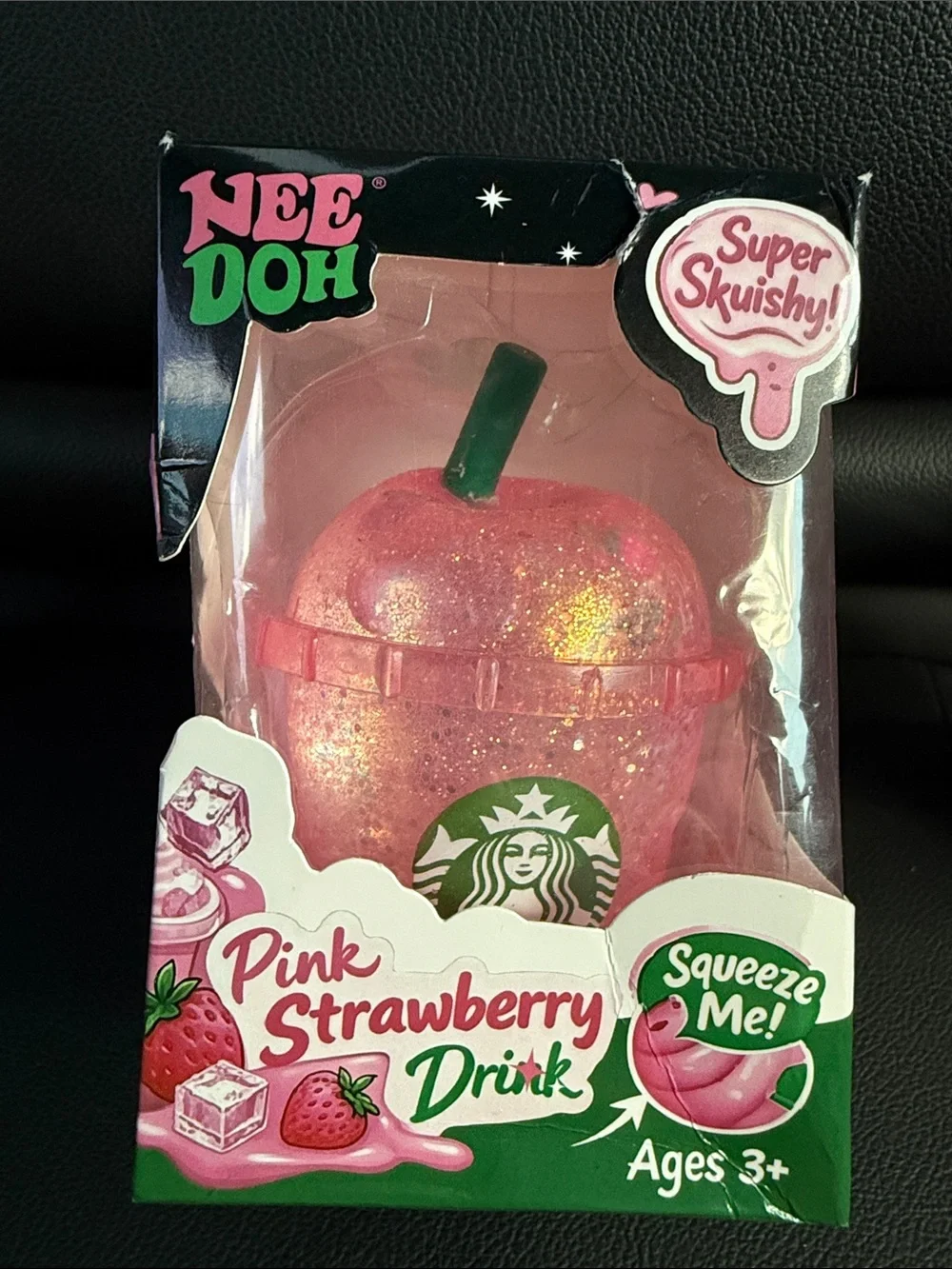 New Doh Pink Strawberry Drink Super Squishy Cup